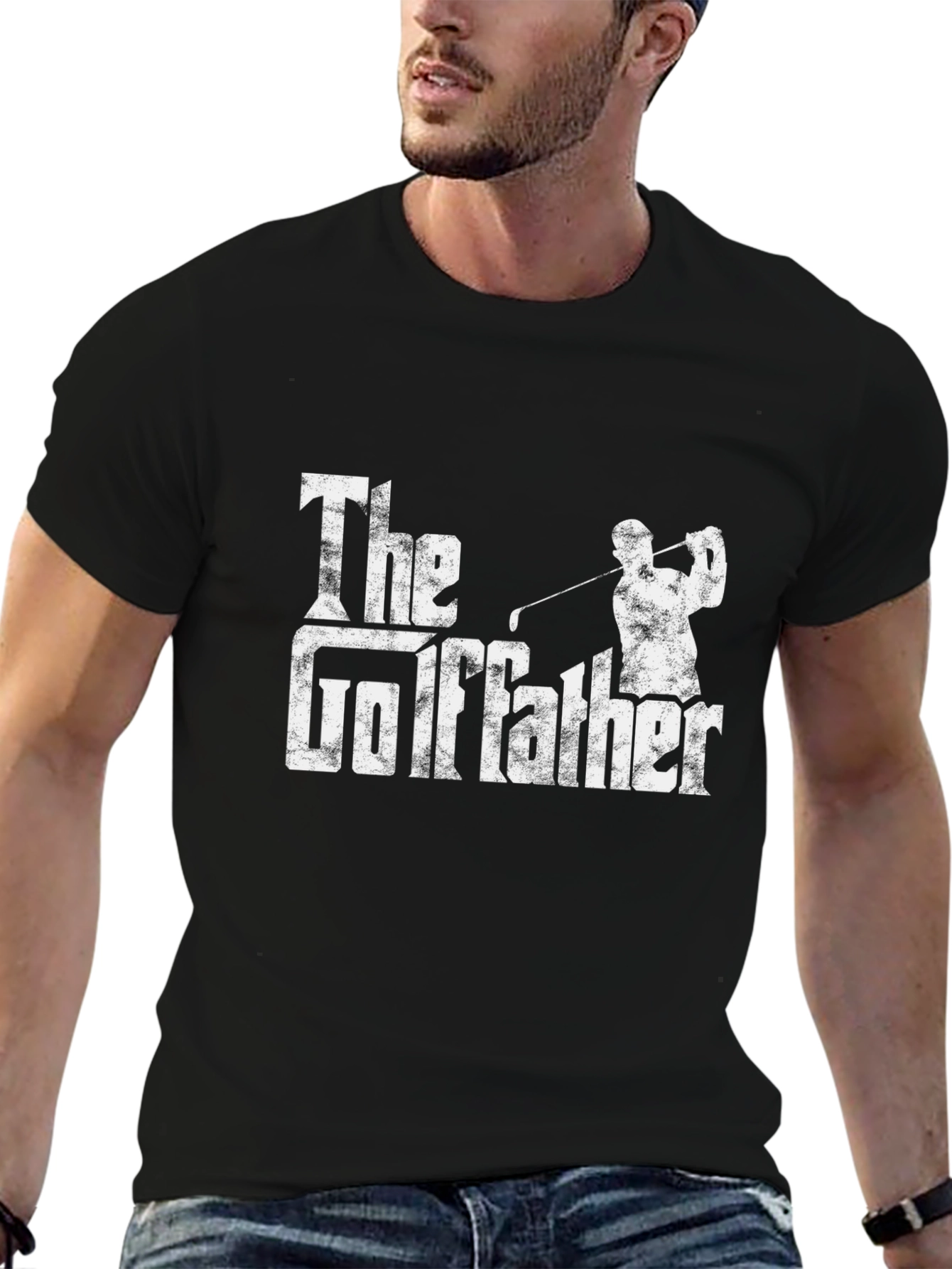 The Golfather Funny Golf Lover Black T-Shirt