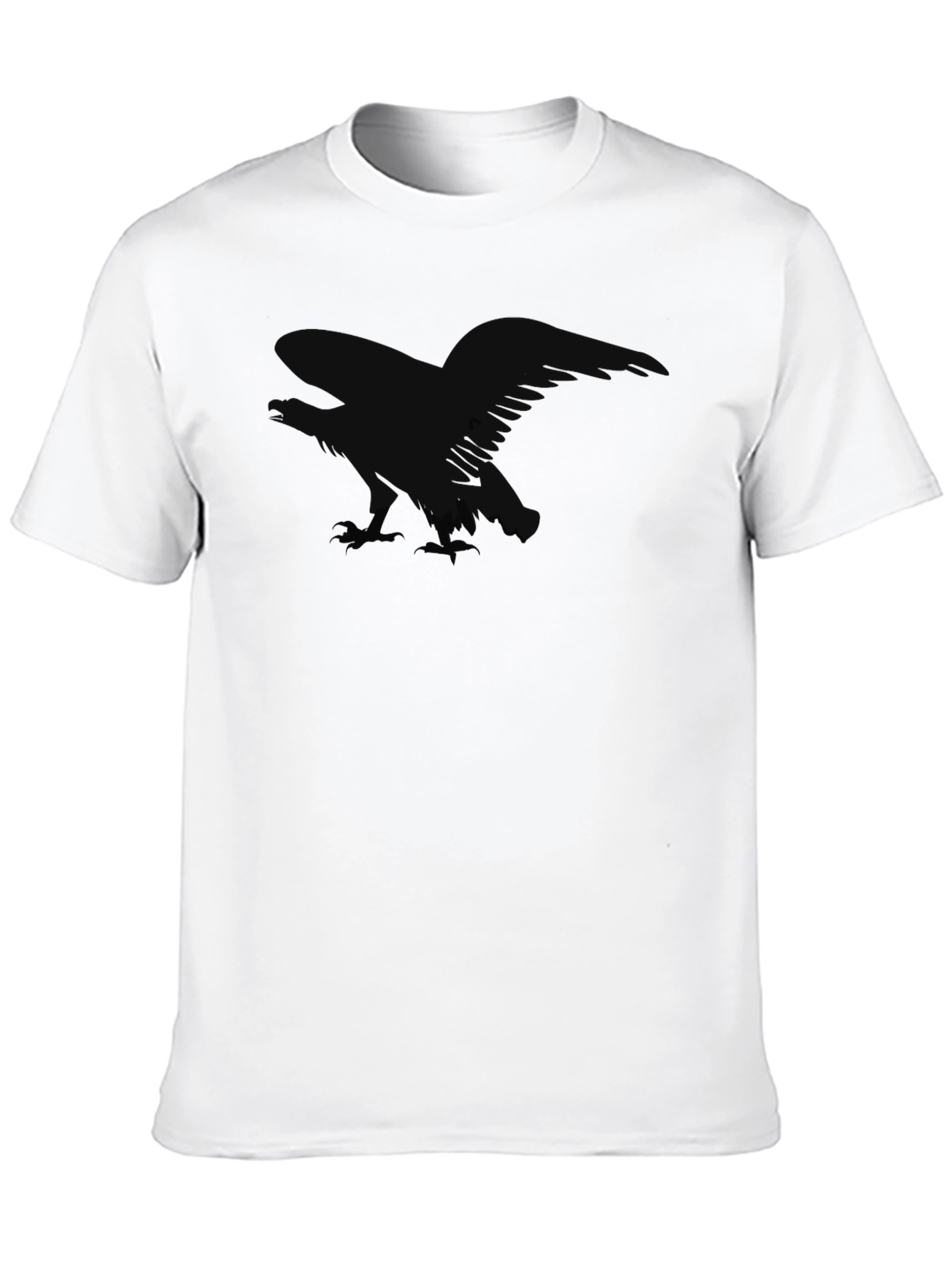 Mens Black Raven Graphic T-Shirt