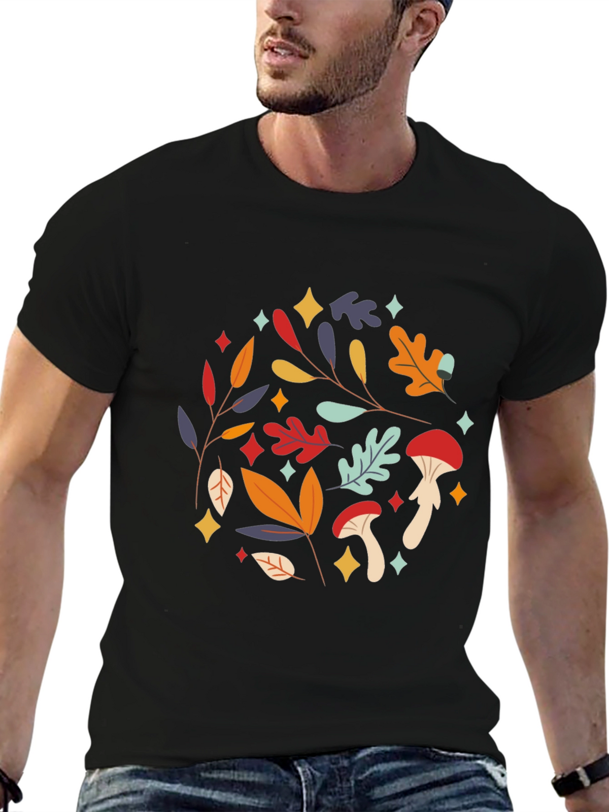 Fall Foliage & Funghi Graphic Tee