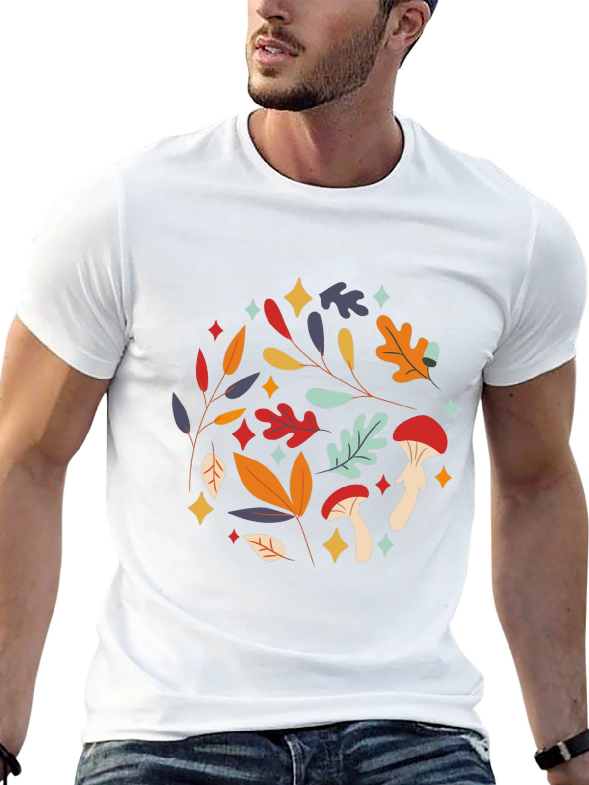 Fall Foliage & Funghi Graphic Tee