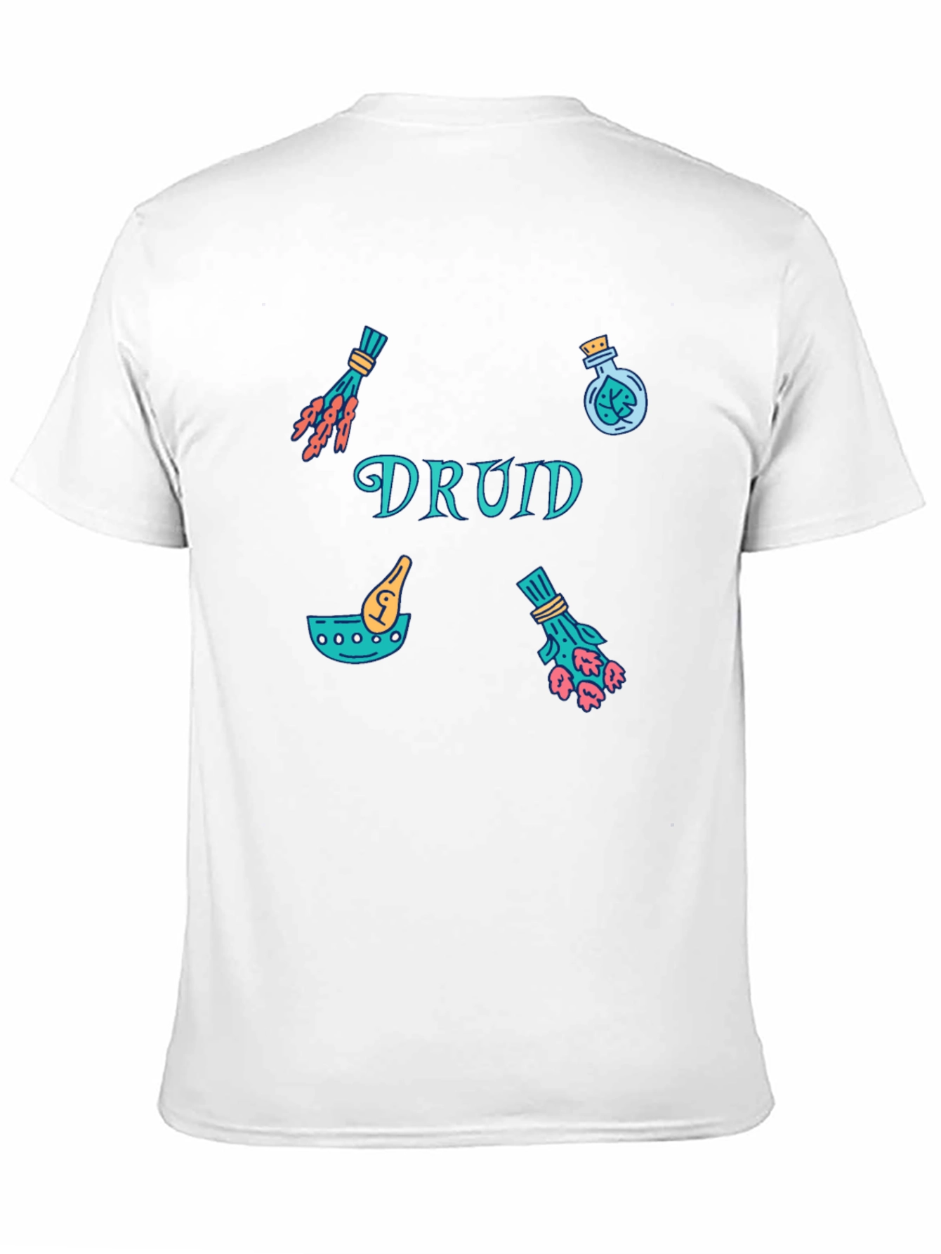 Druid Themed Graphic Print T-Shirt