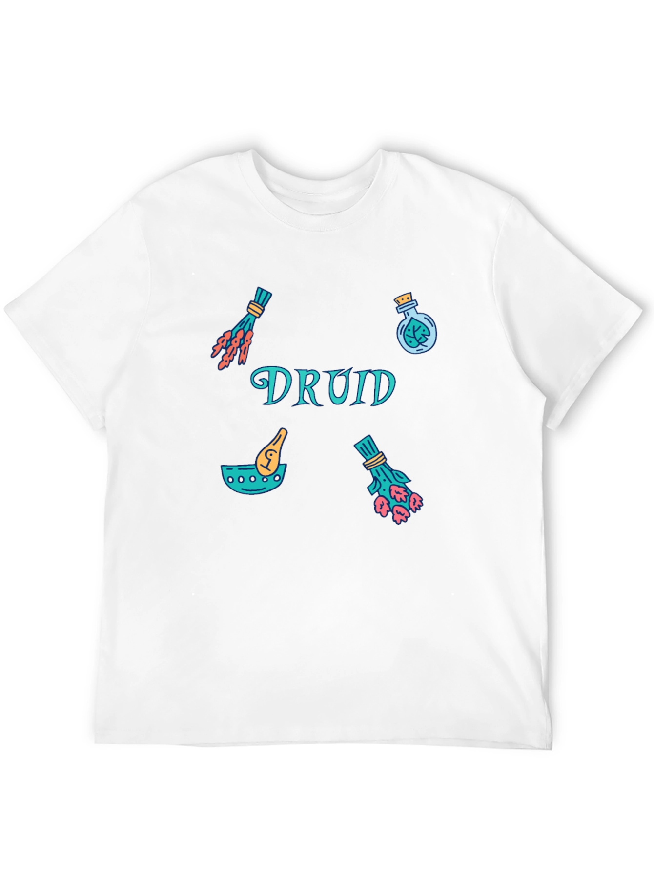 Druid Themed Graphic Print T-Shirt