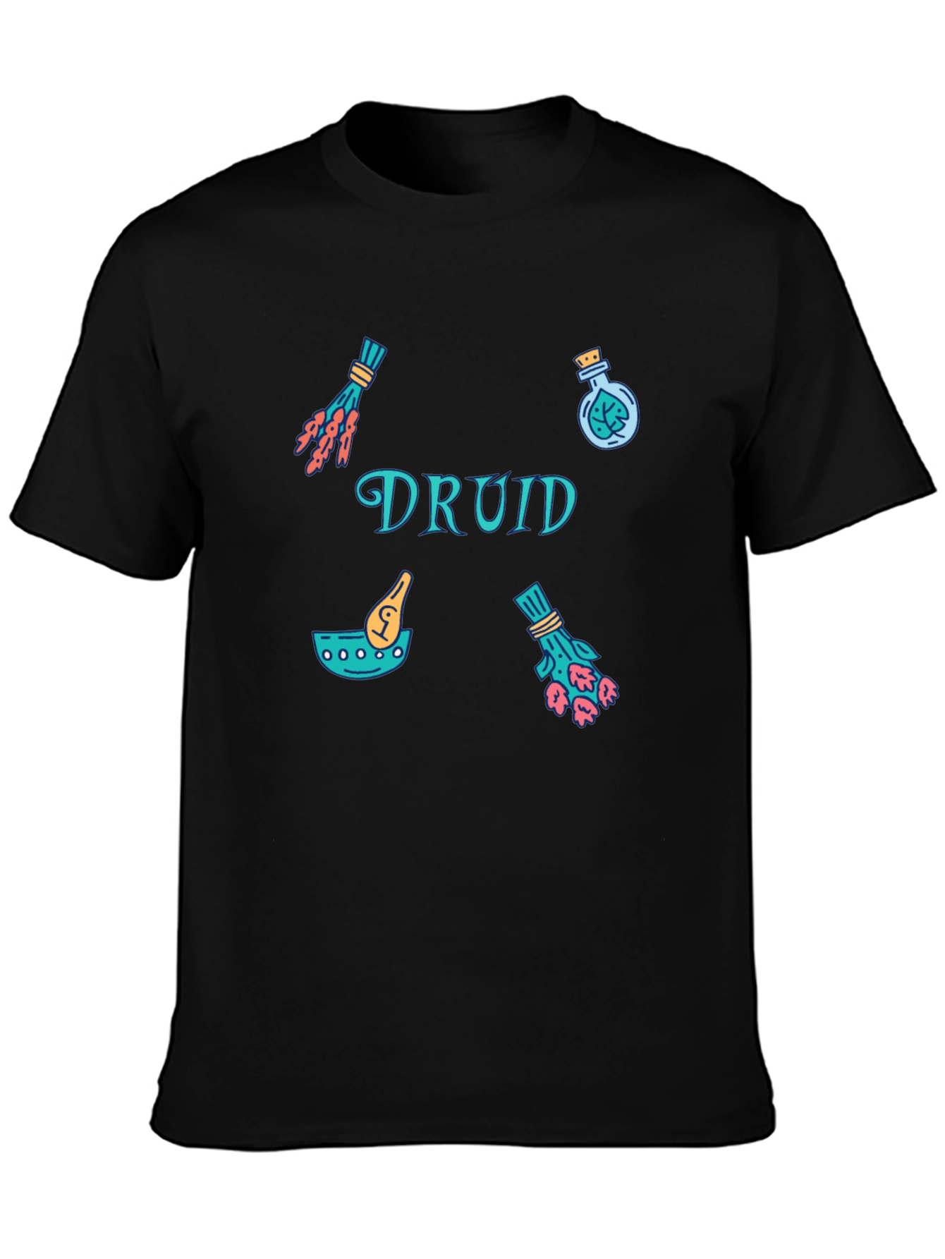 Druid Themed Graphic Print T-Shirt
