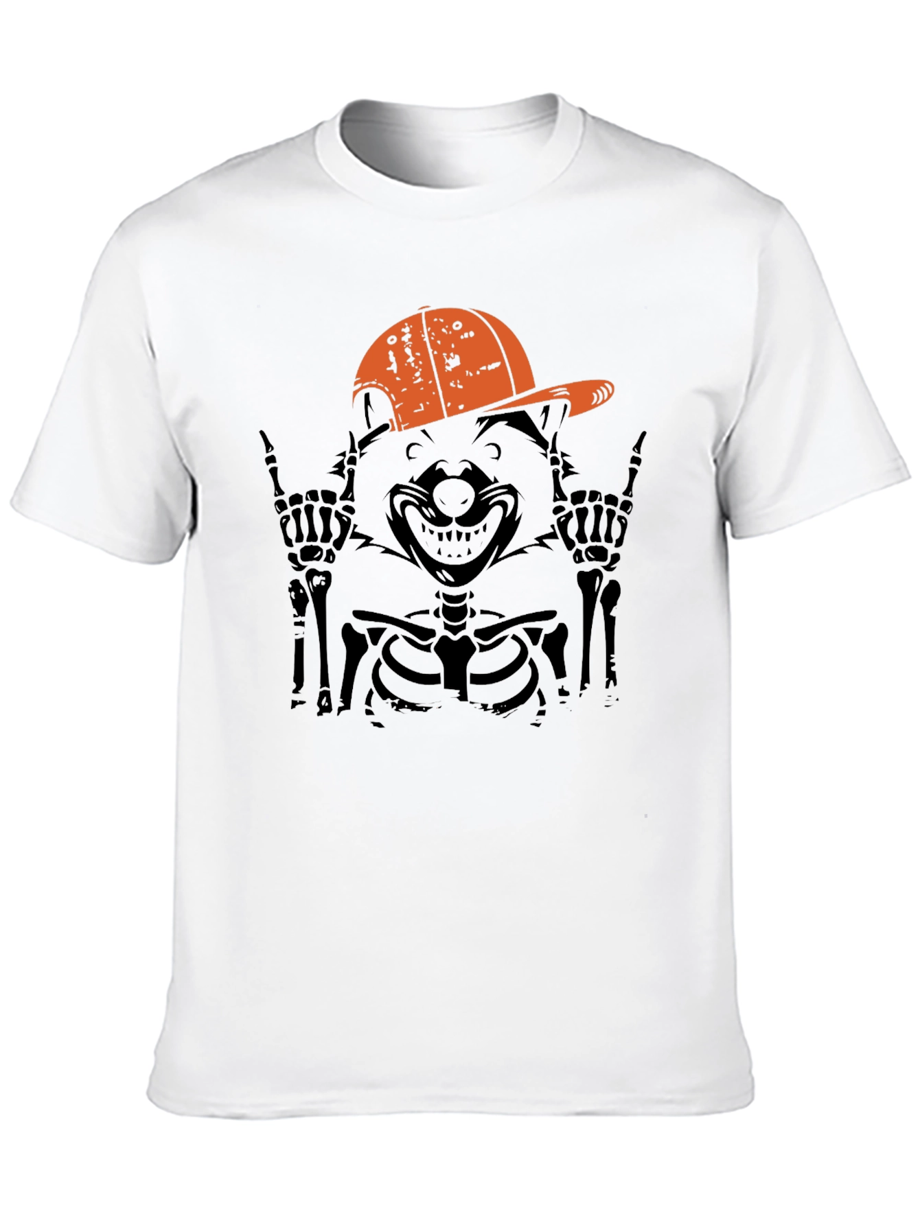 Cool Skeleton Raccoon Graphic Tee