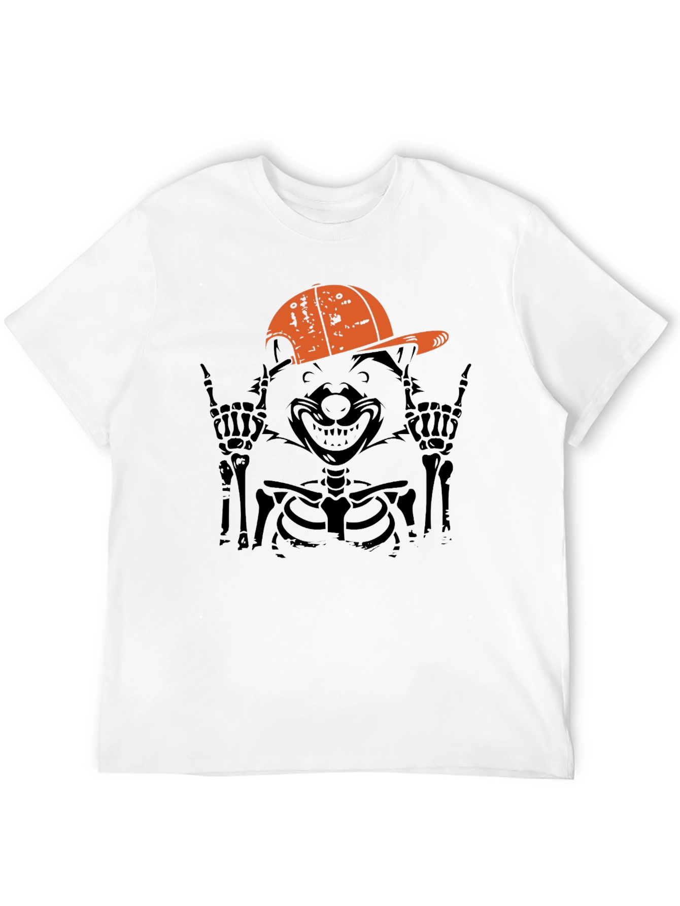 Cool Skeleton Raccoon Graphic Tee
