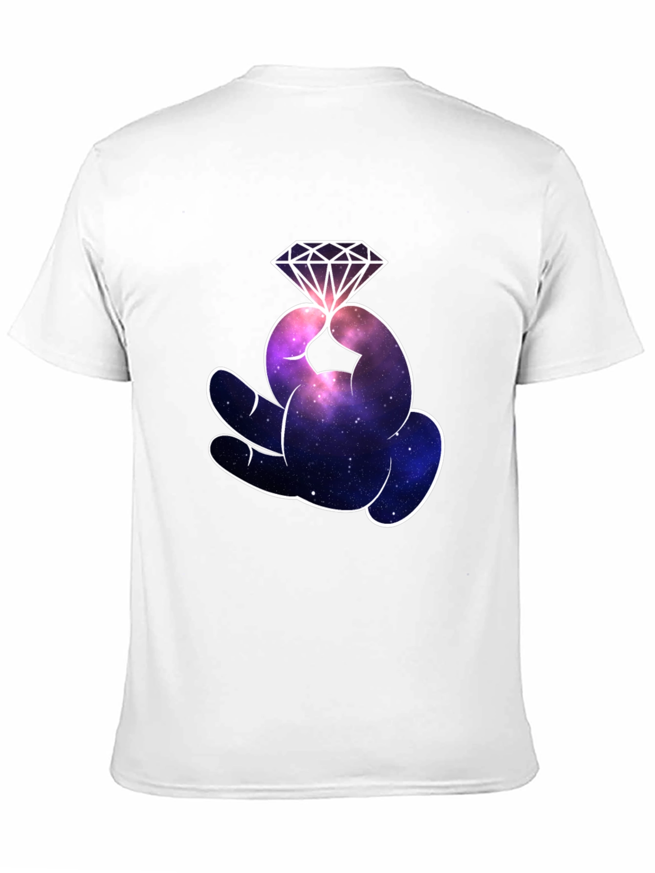 Galaxy Diamond Hand Graphic T-Shirt