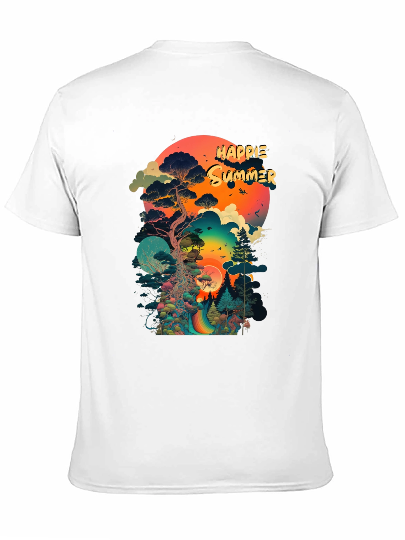 Happie Summer Black Graphic Tee