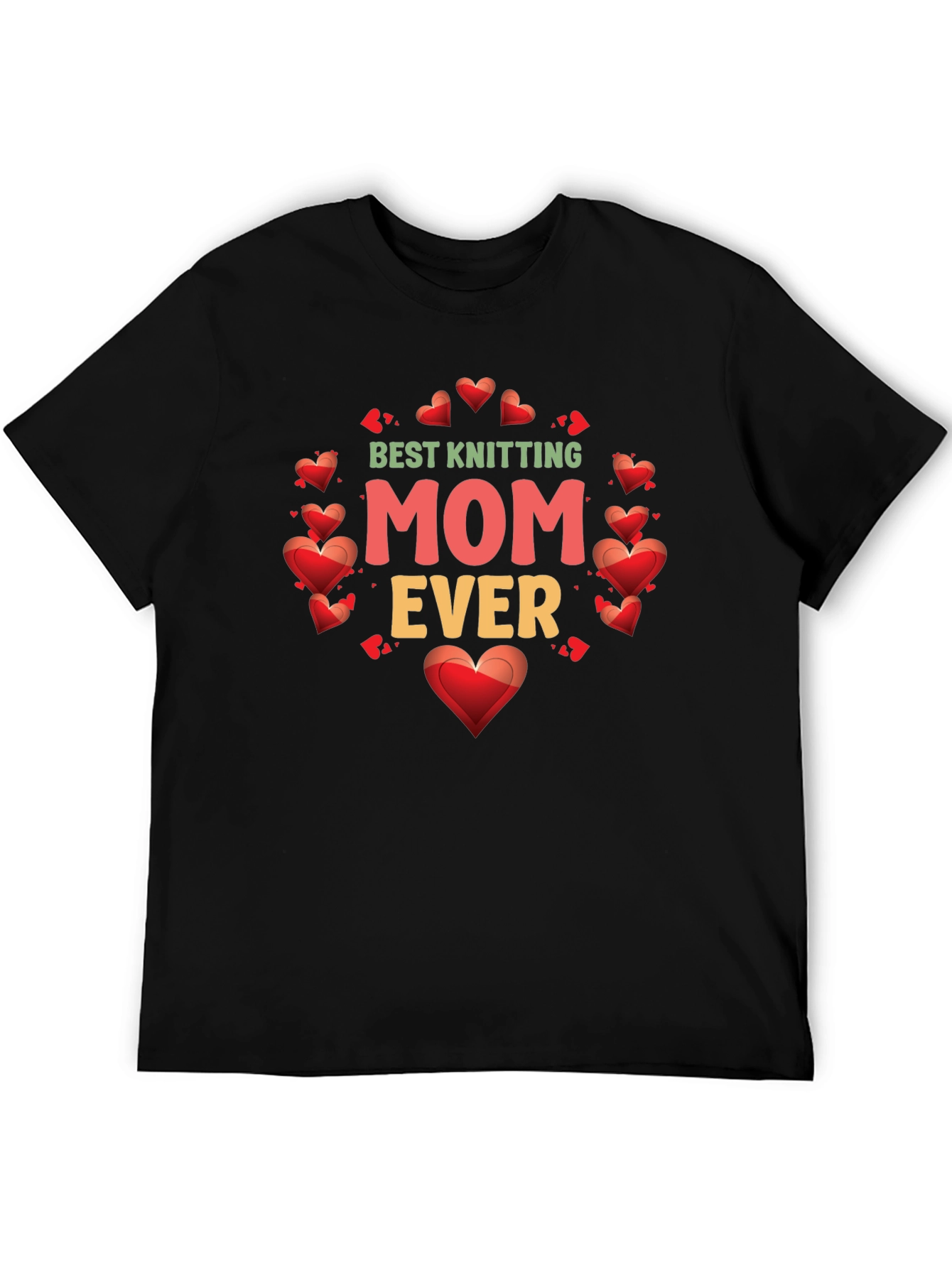 Best Knitting Mom Ever T-Shirt - Heart Design