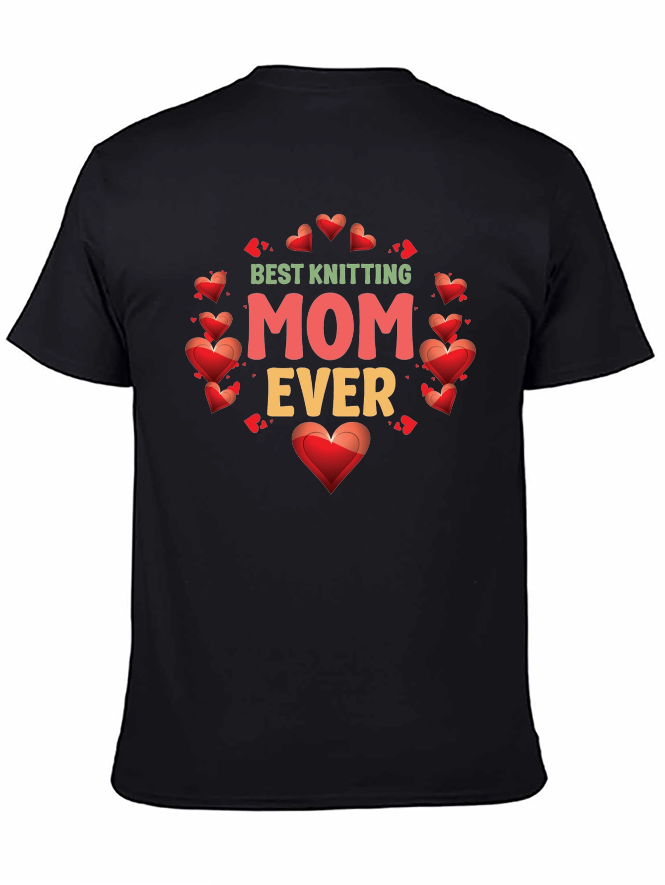Best Knitting Mom Ever T-Shirt - Heart Design