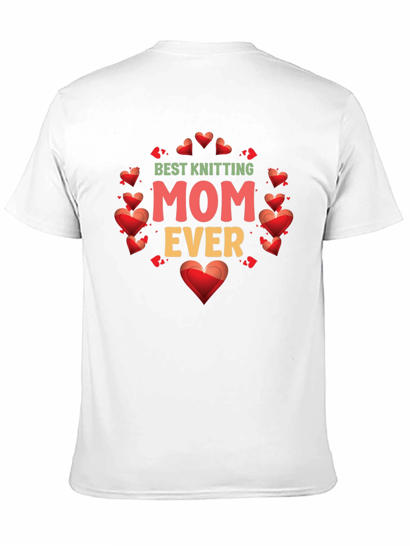 Best Knitting Mom Ever T-Shirt - Heart Design