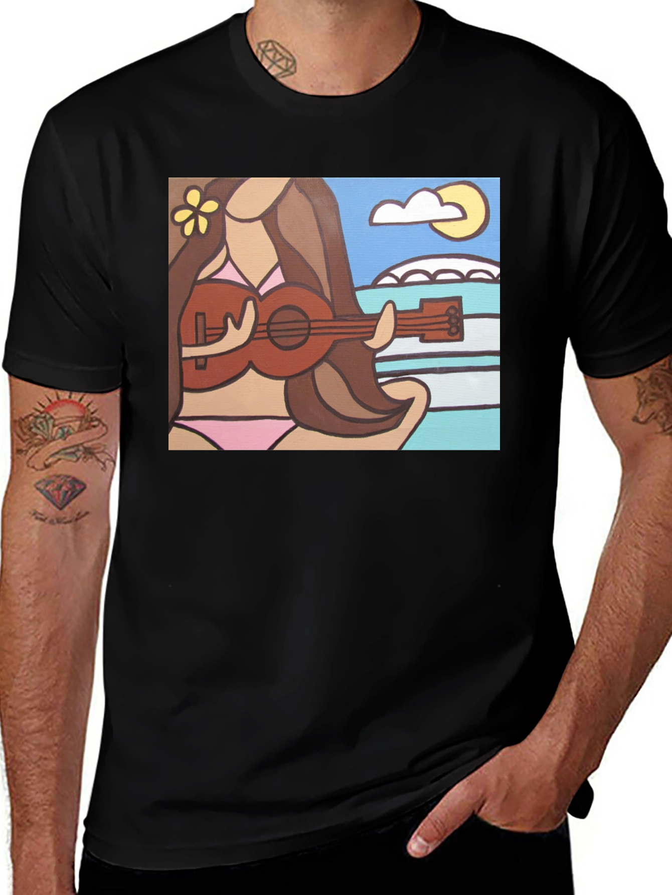 Ukulele Girl Graphic Tee
