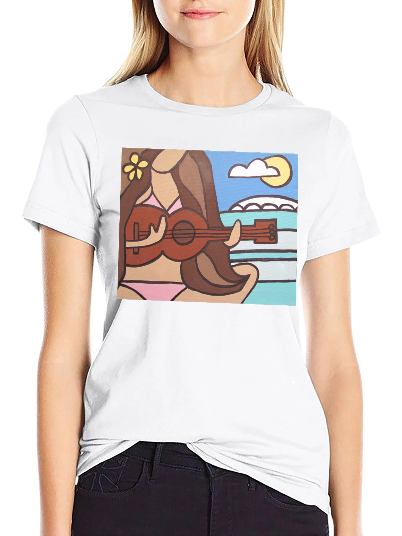 Ukulele Girl Graphic Tee