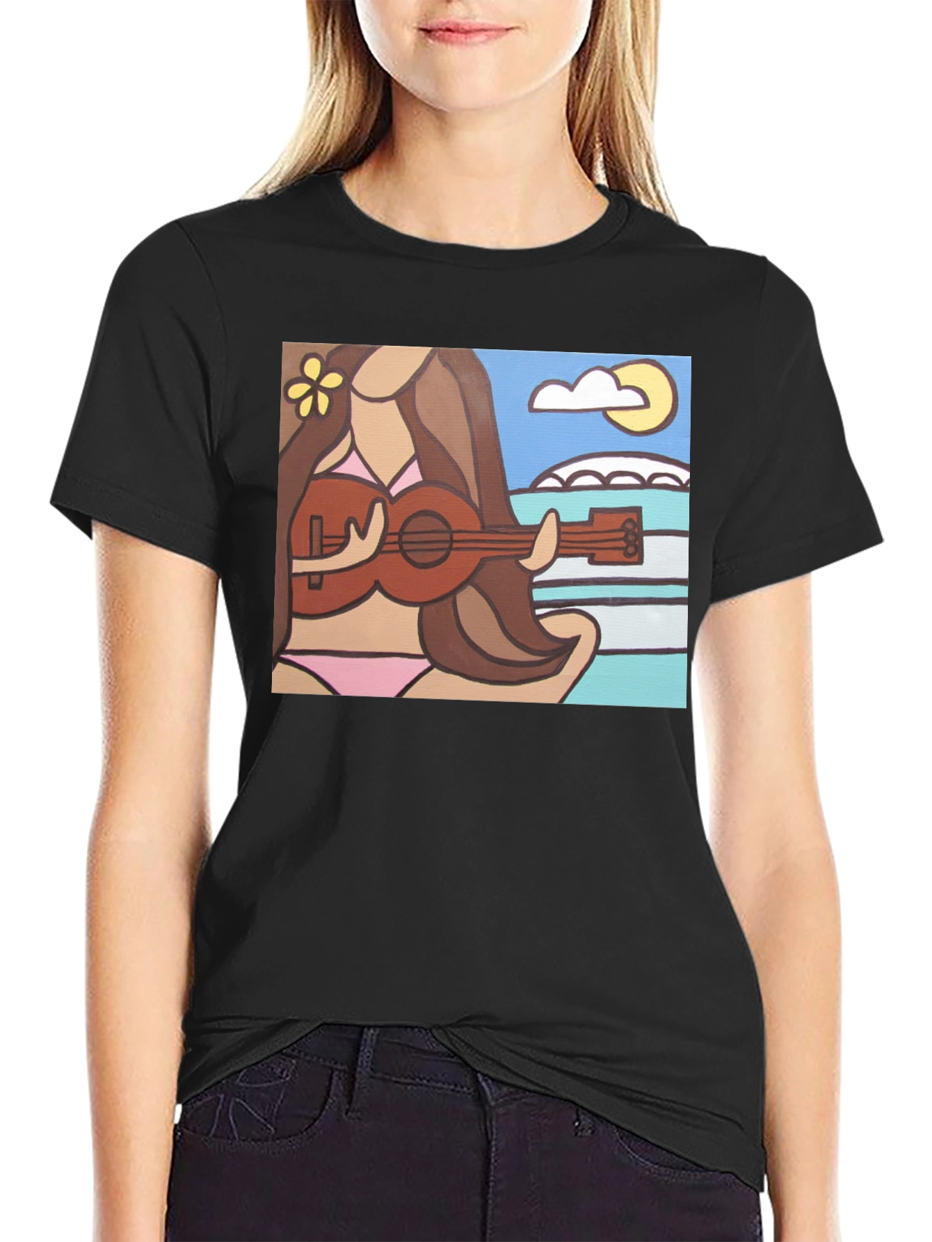 Ukulele Girl Graphic Tee
