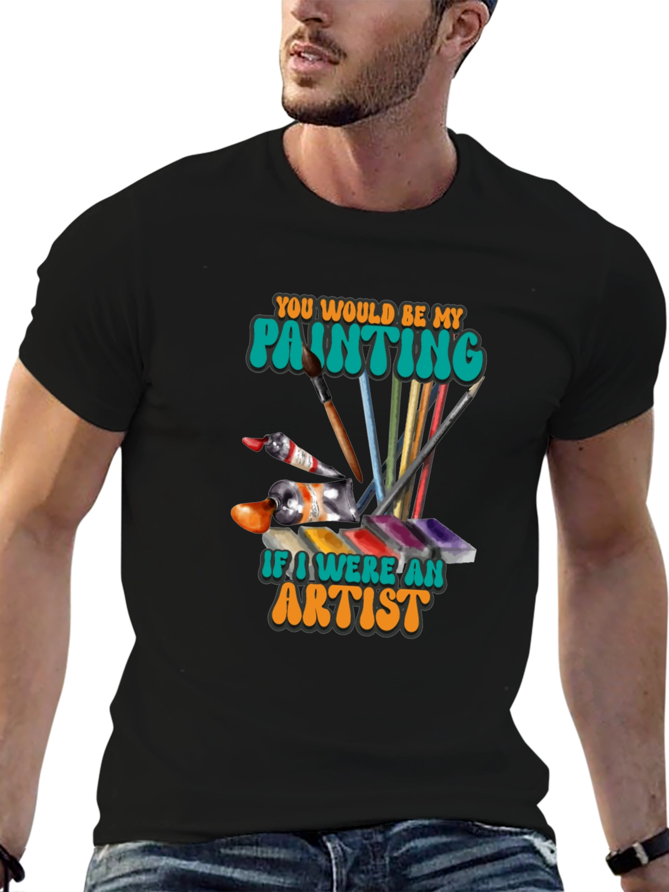 Artist Painting T-Shirt - Unique Design