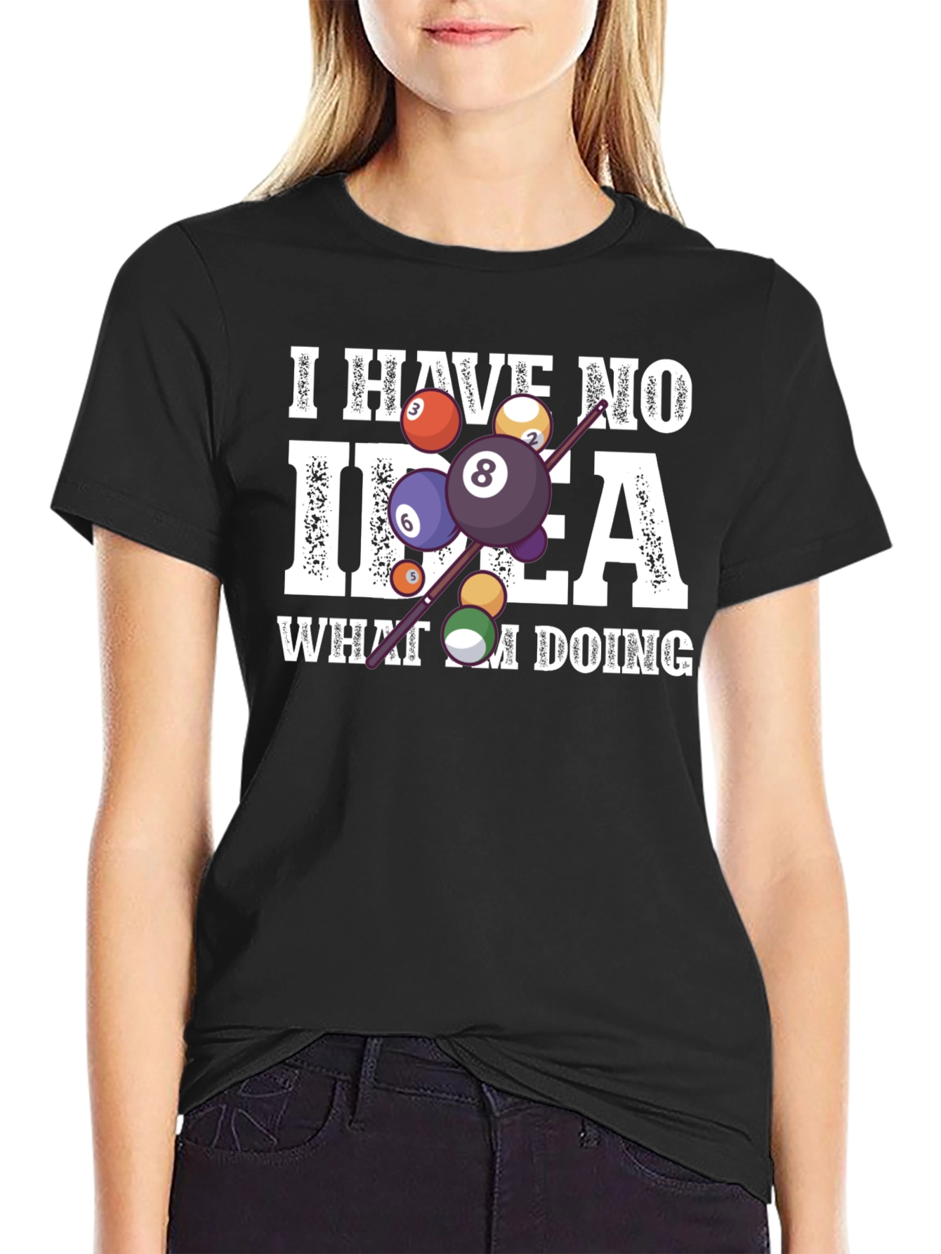 Humorous Billiards T-Shirt - I Have No Idea