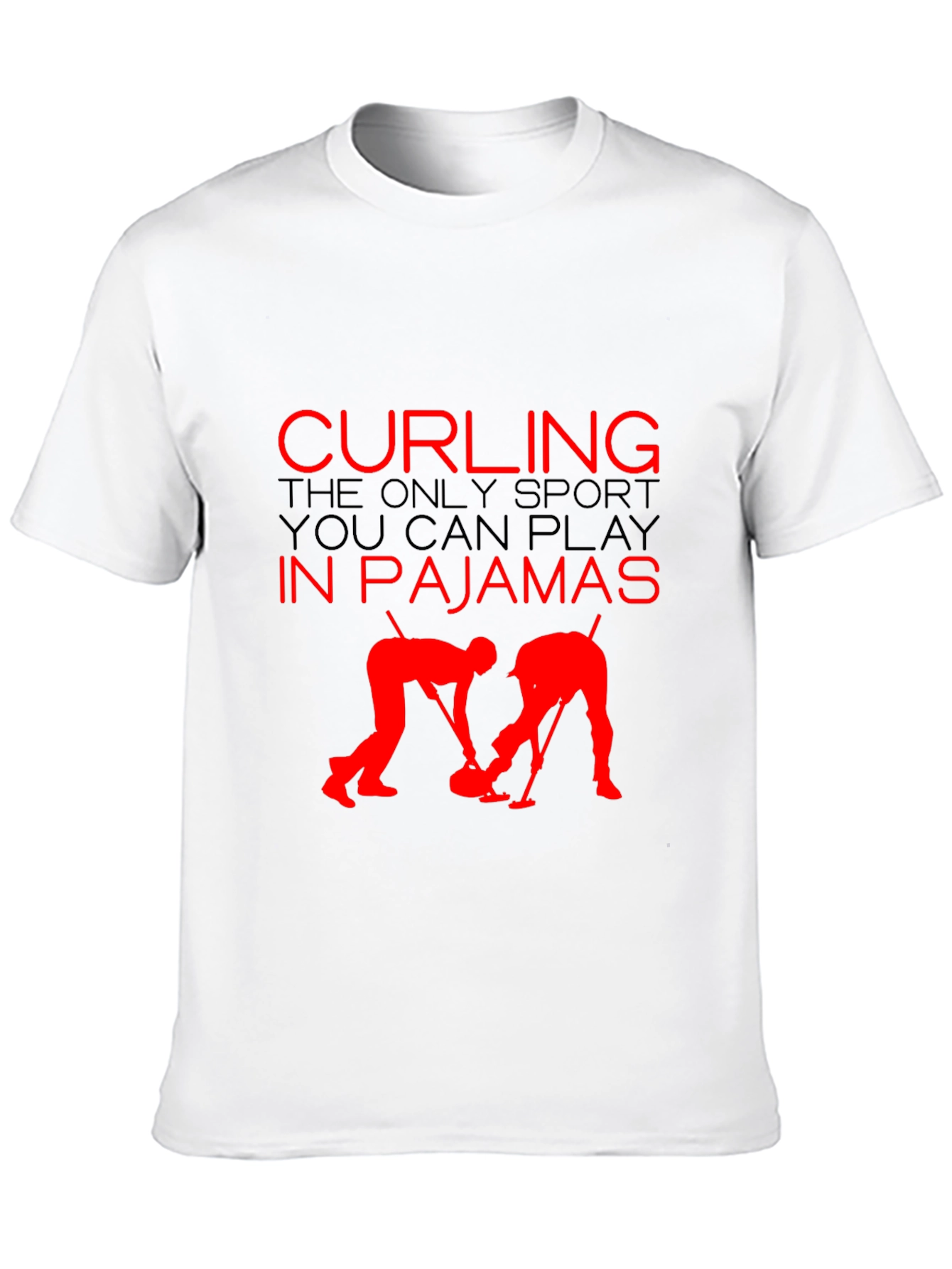Curling Pajamas T-Shirt - Funny Sport Tee