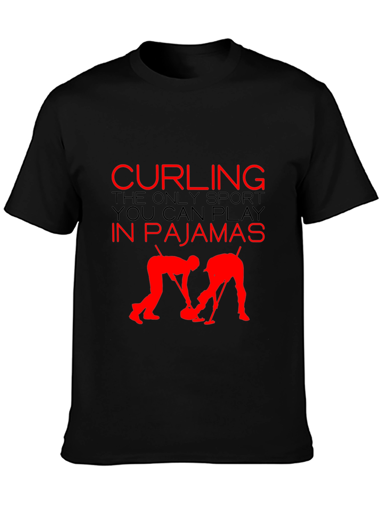Curling Pajamas T-Shirt - Funny Sport Tee