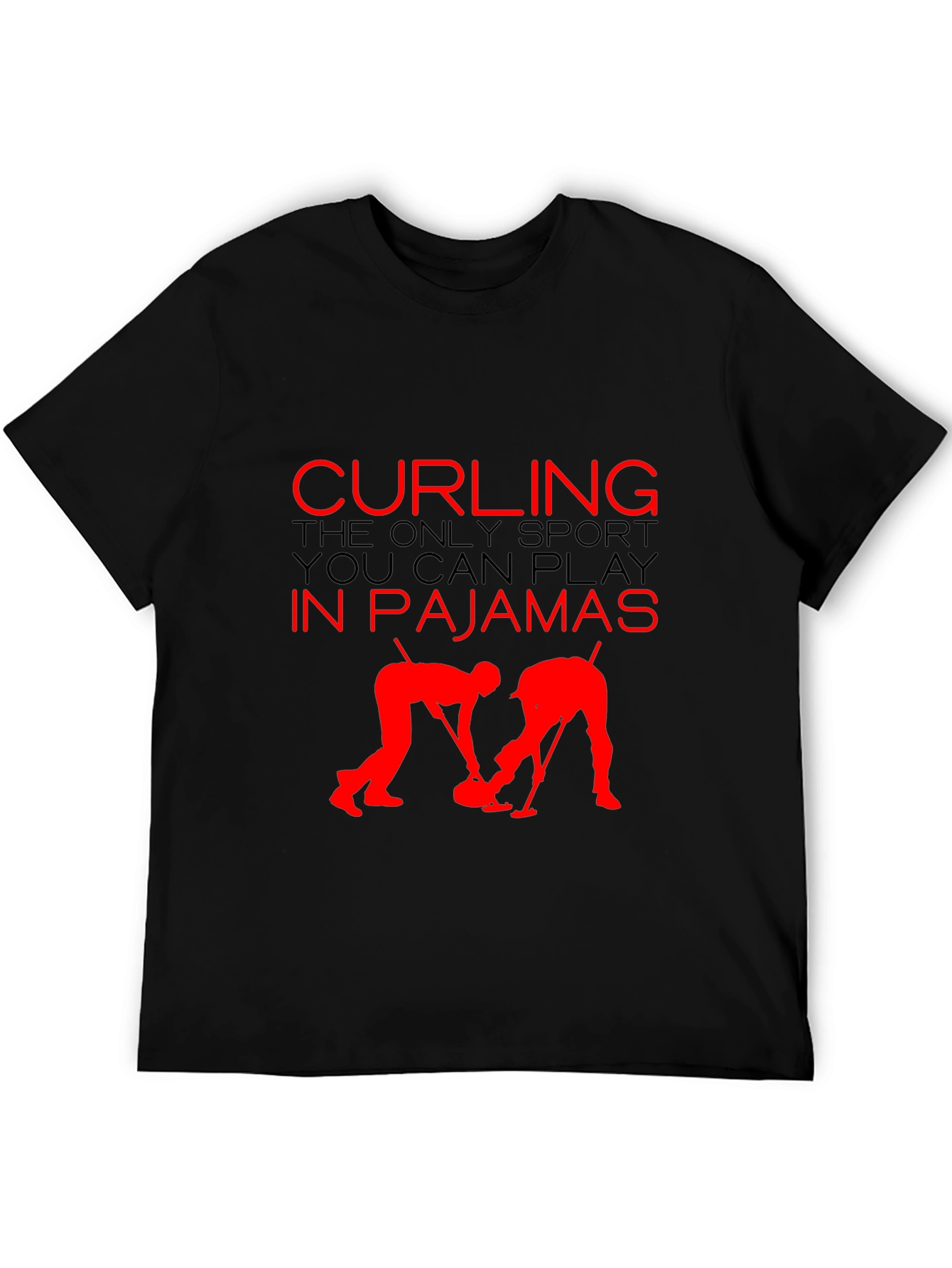 Curling Pajamas T-Shirt - Funny Sport Tee