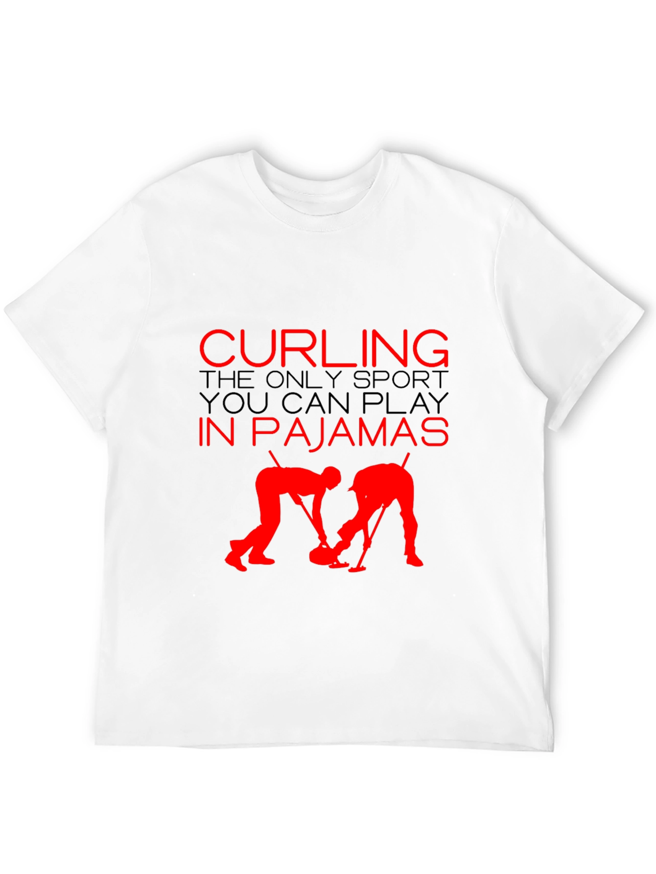 Curling Pajamas T-Shirt - Funny Sport Tee