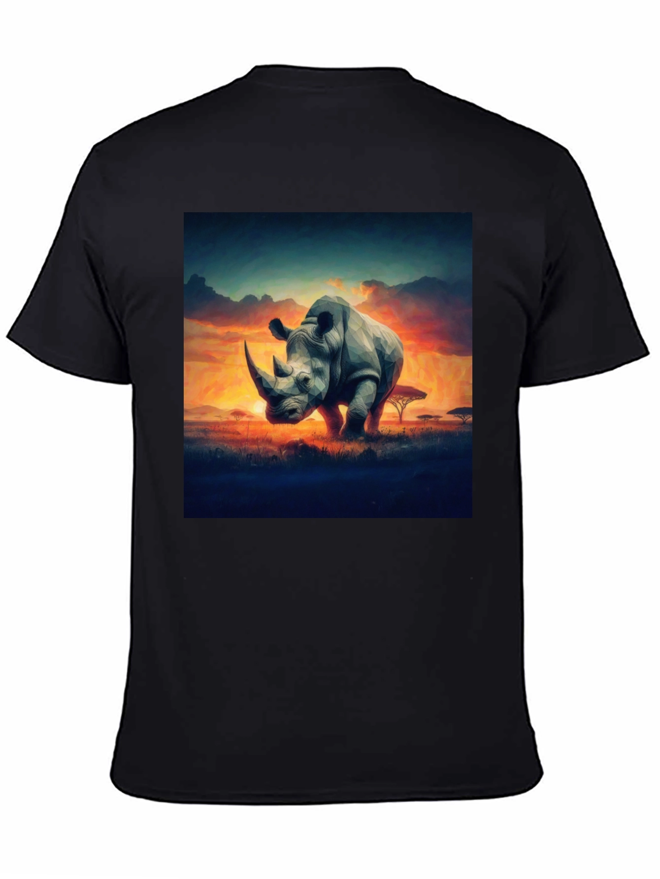 Rhino Sunset Graphic Tee