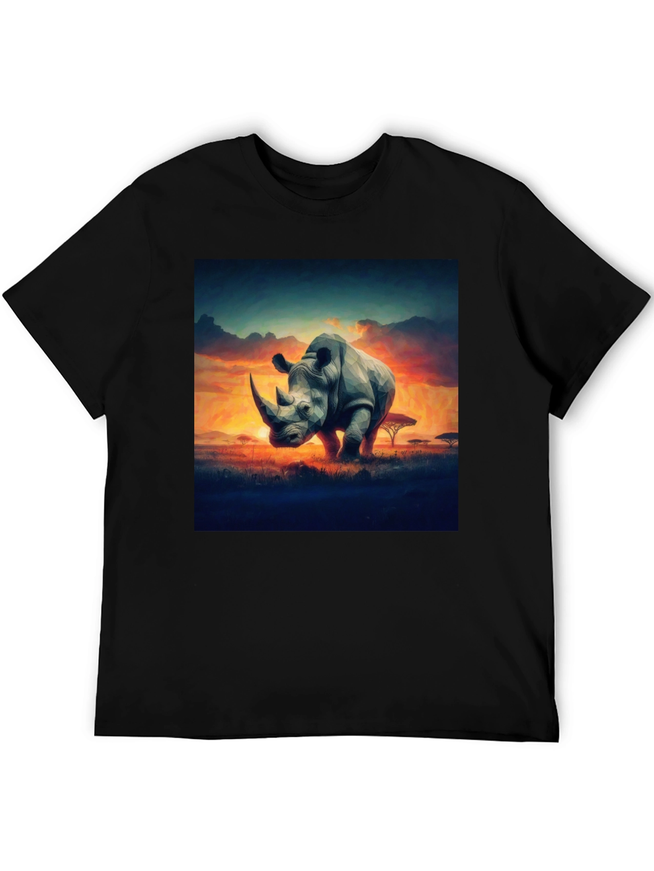 Rhino Sunset Graphic Tee