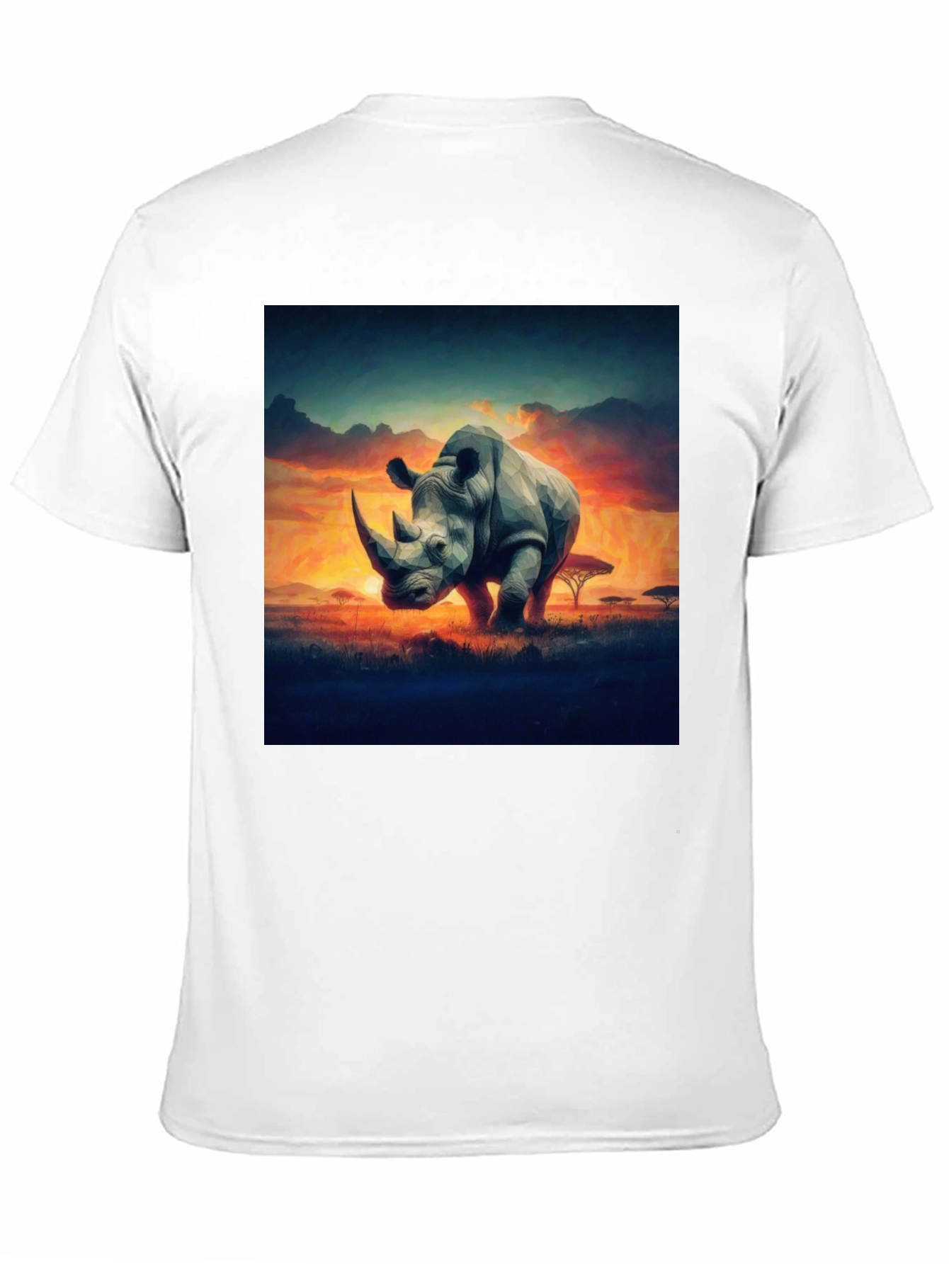 Rhino Sunset Graphic Tee