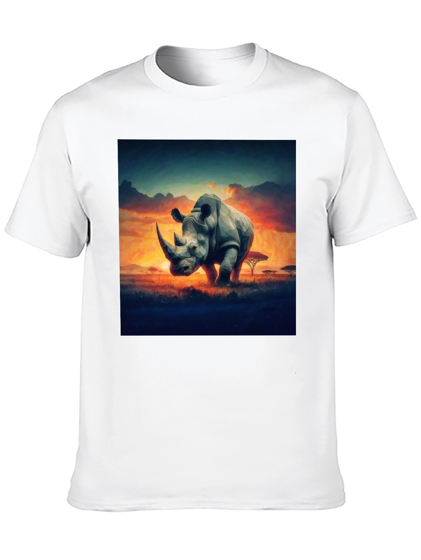 Rhino Sunset Graphic Tee