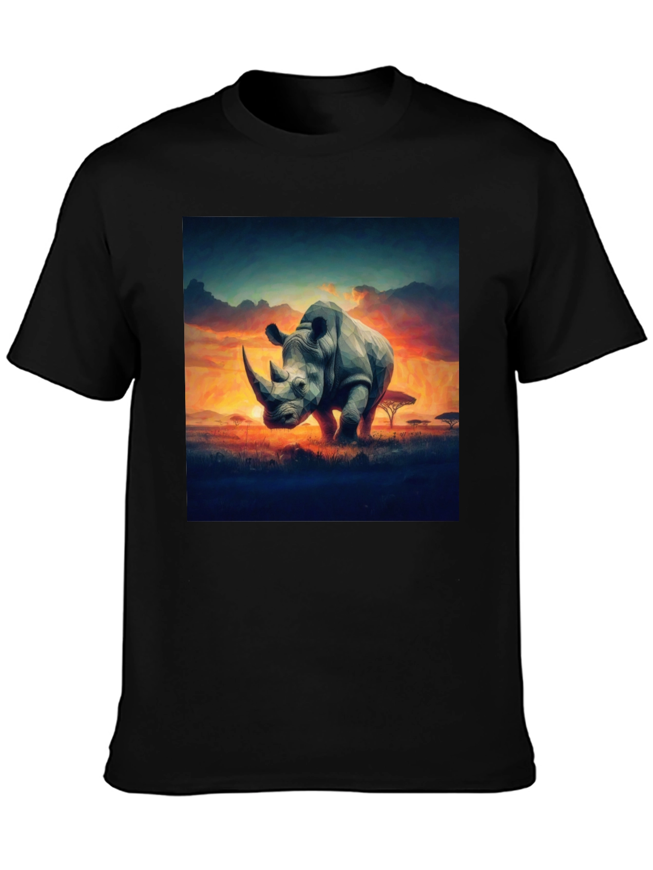 Rhino Sunset Graphic Tee