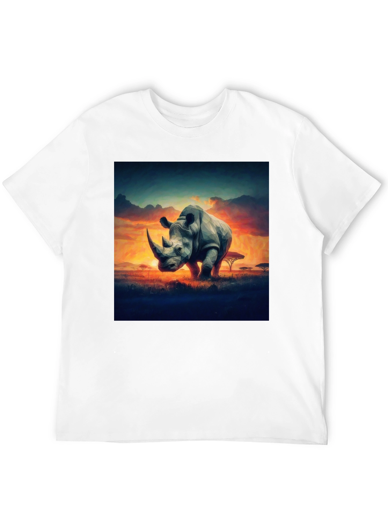 Rhino Sunset Graphic Tee