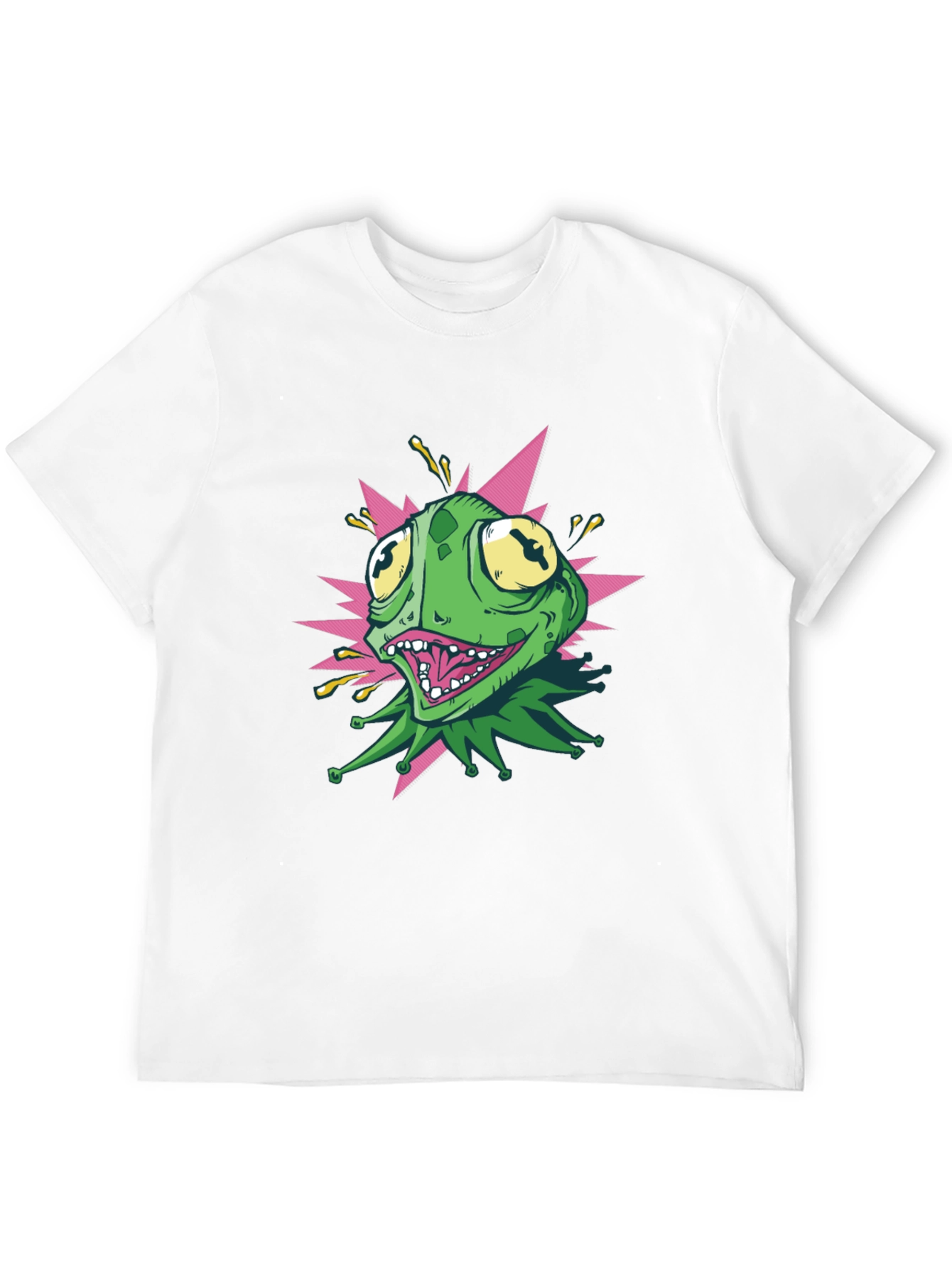Kermit Style Graphic Tee - Black Cotton T-Shirt