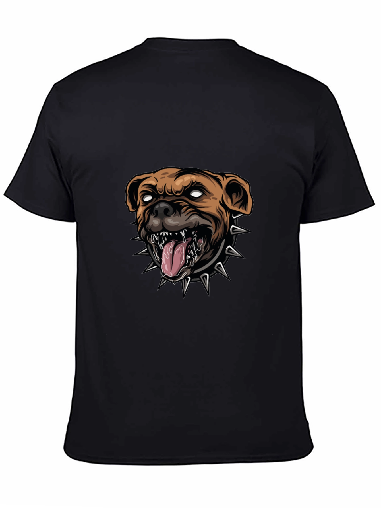 Mens Black T-Shirt with Bulldog Graphic