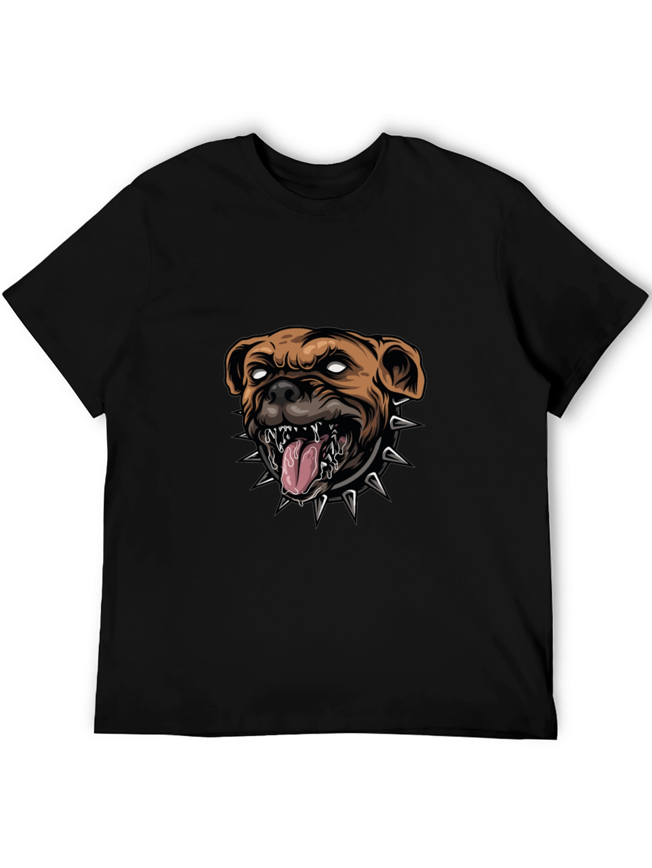 Mens Black T-Shirt with Bulldog Graphic