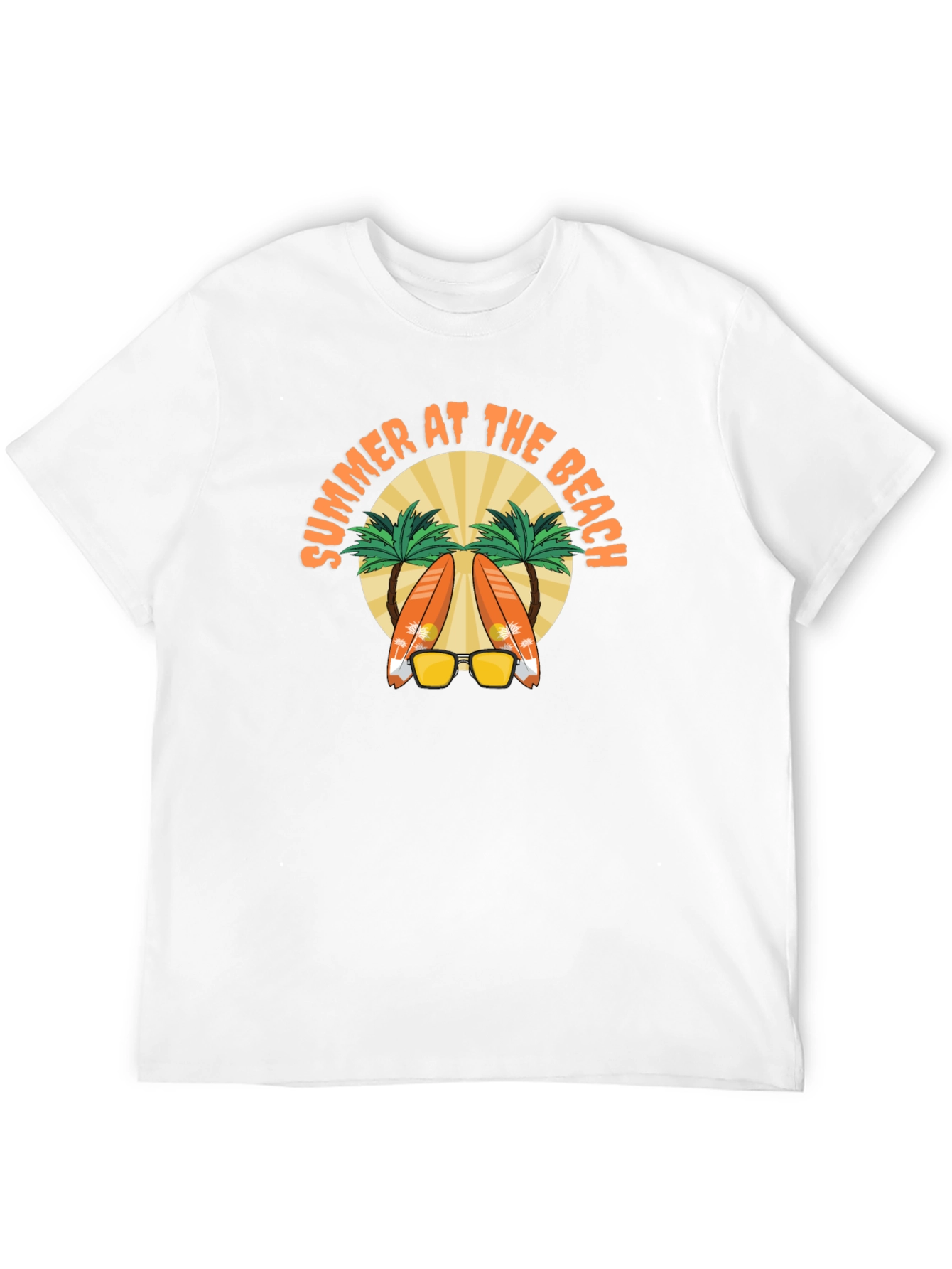 Summer at the Beach Black T-Shirt