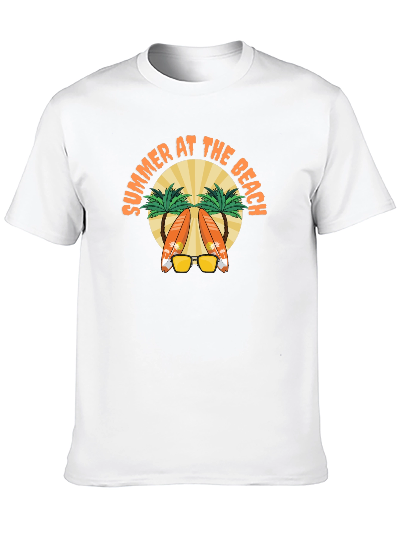 Summer at the Beach Black T-Shirt