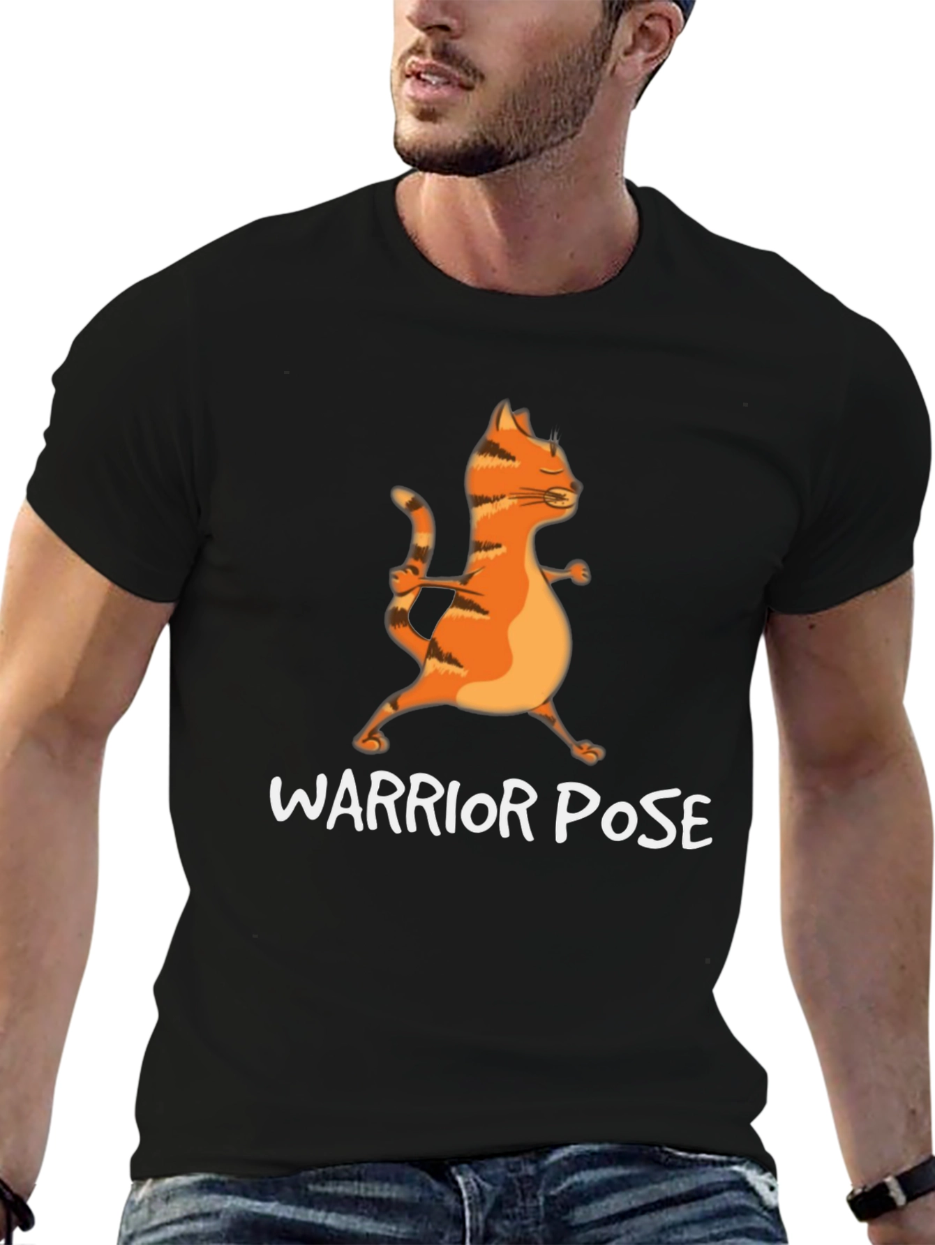 Yoga Cat Warrior Pose T-Shirt