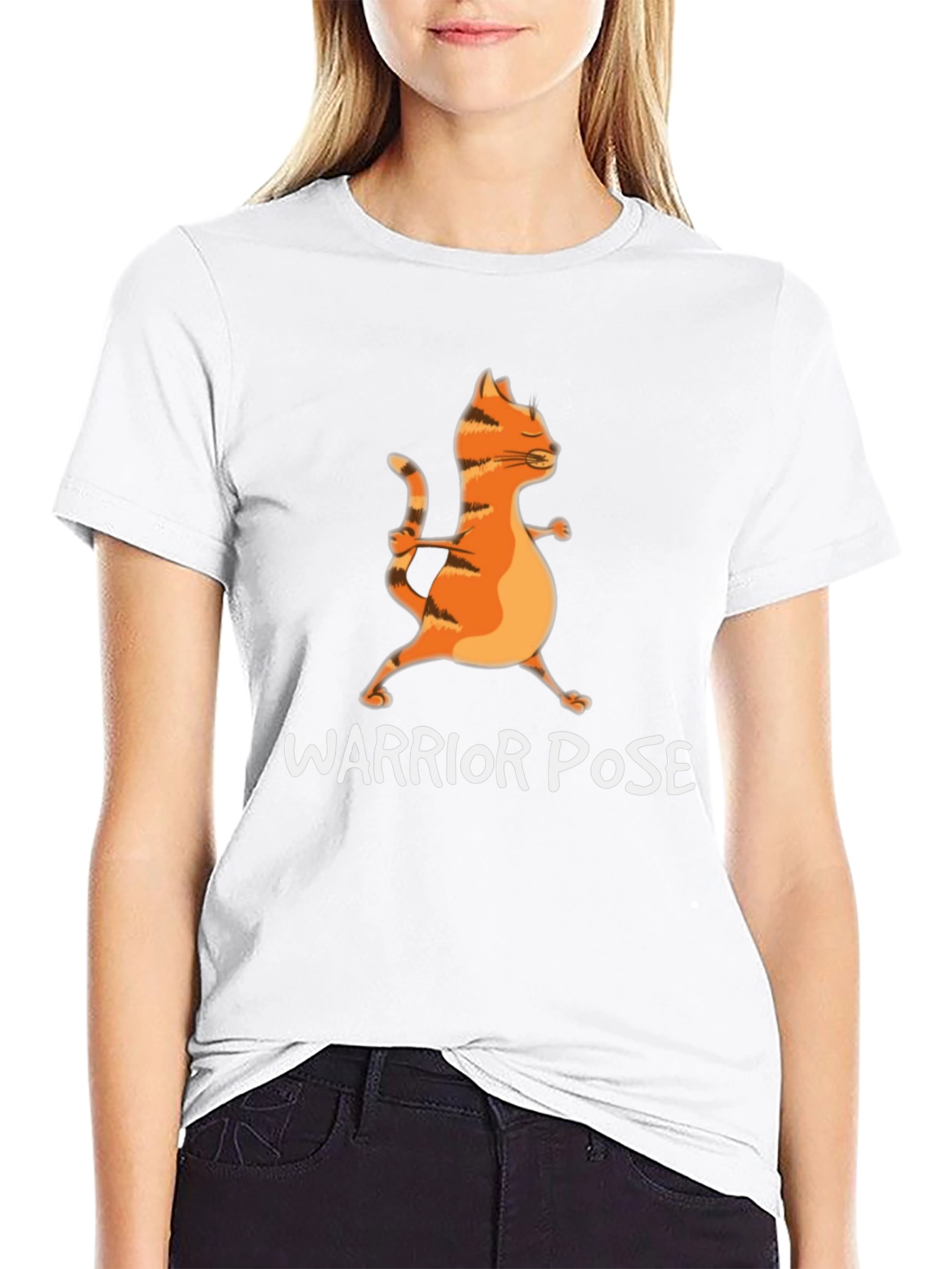 Yoga Cat Warrior Pose T-Shirt