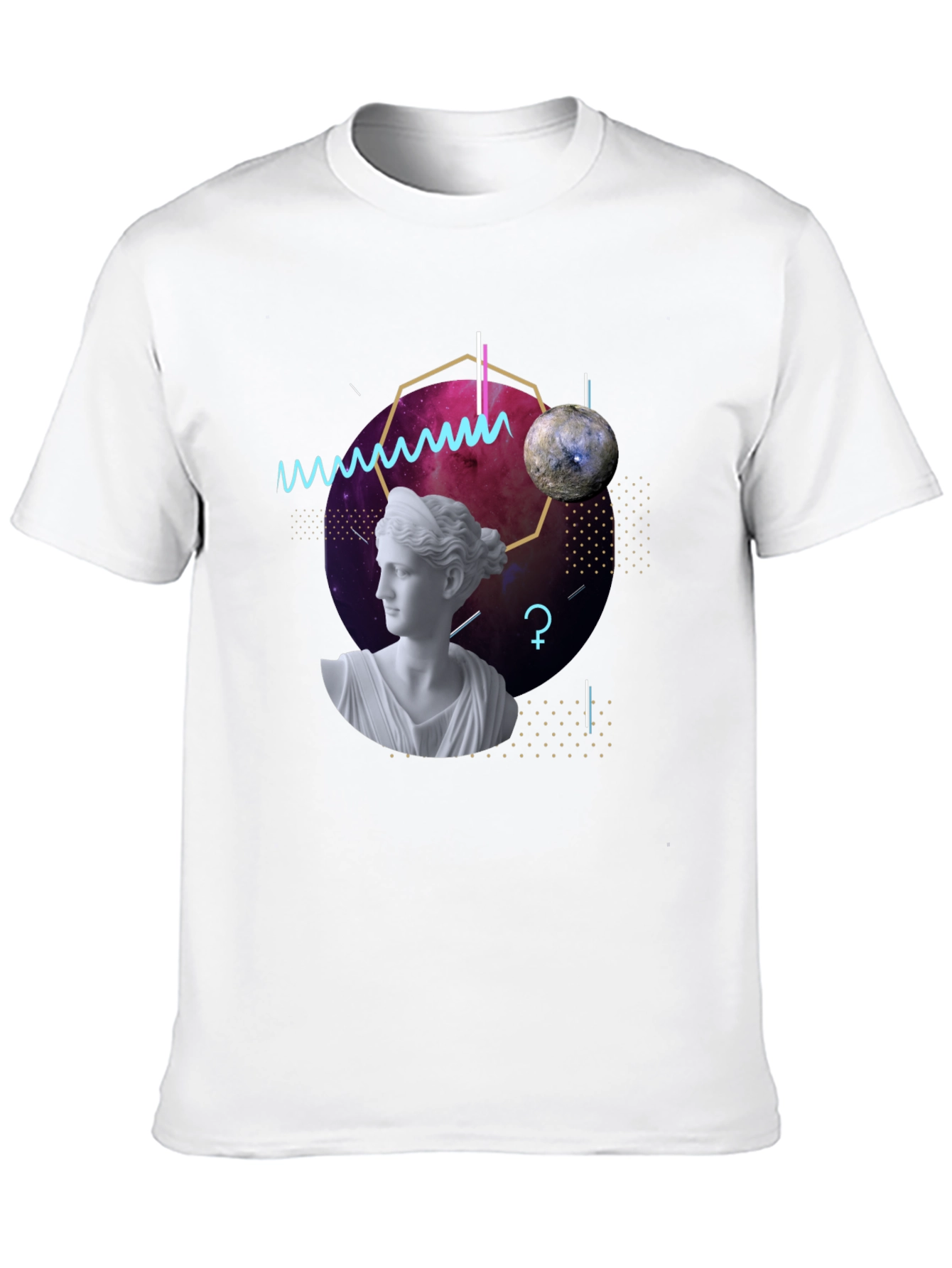 Geometric Goddess T-Shirt - Modern Artistic Tee