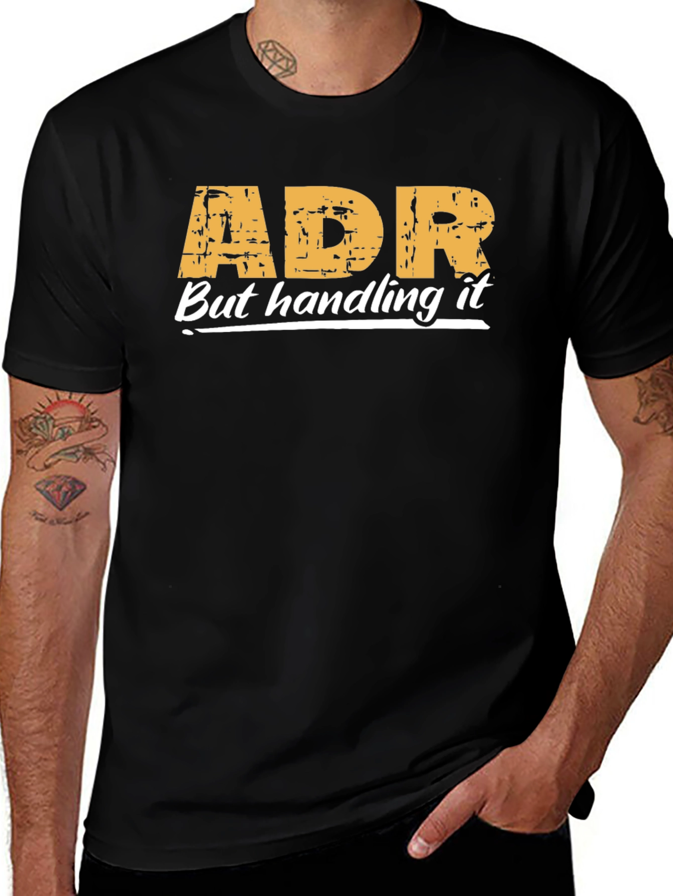 ADR Handling It T-Shirt - Black Casual Tee