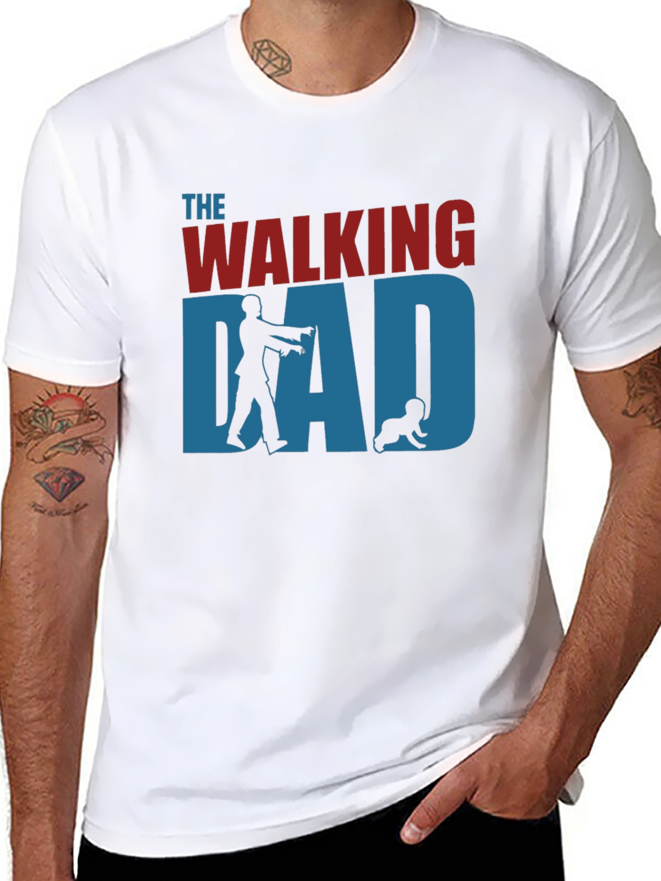 The Walking Dad T-Shirt - Zombie Father Graphic Tee
