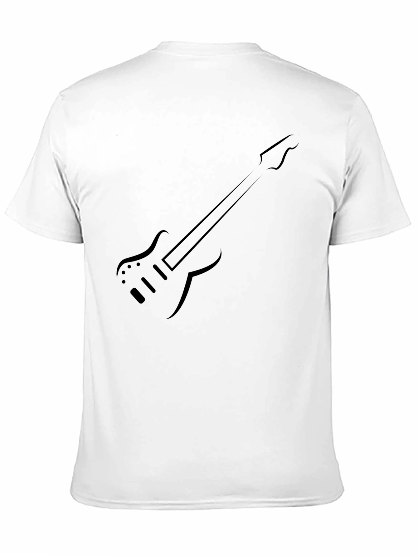 Black Guitar Graphic Tee - Modern Style