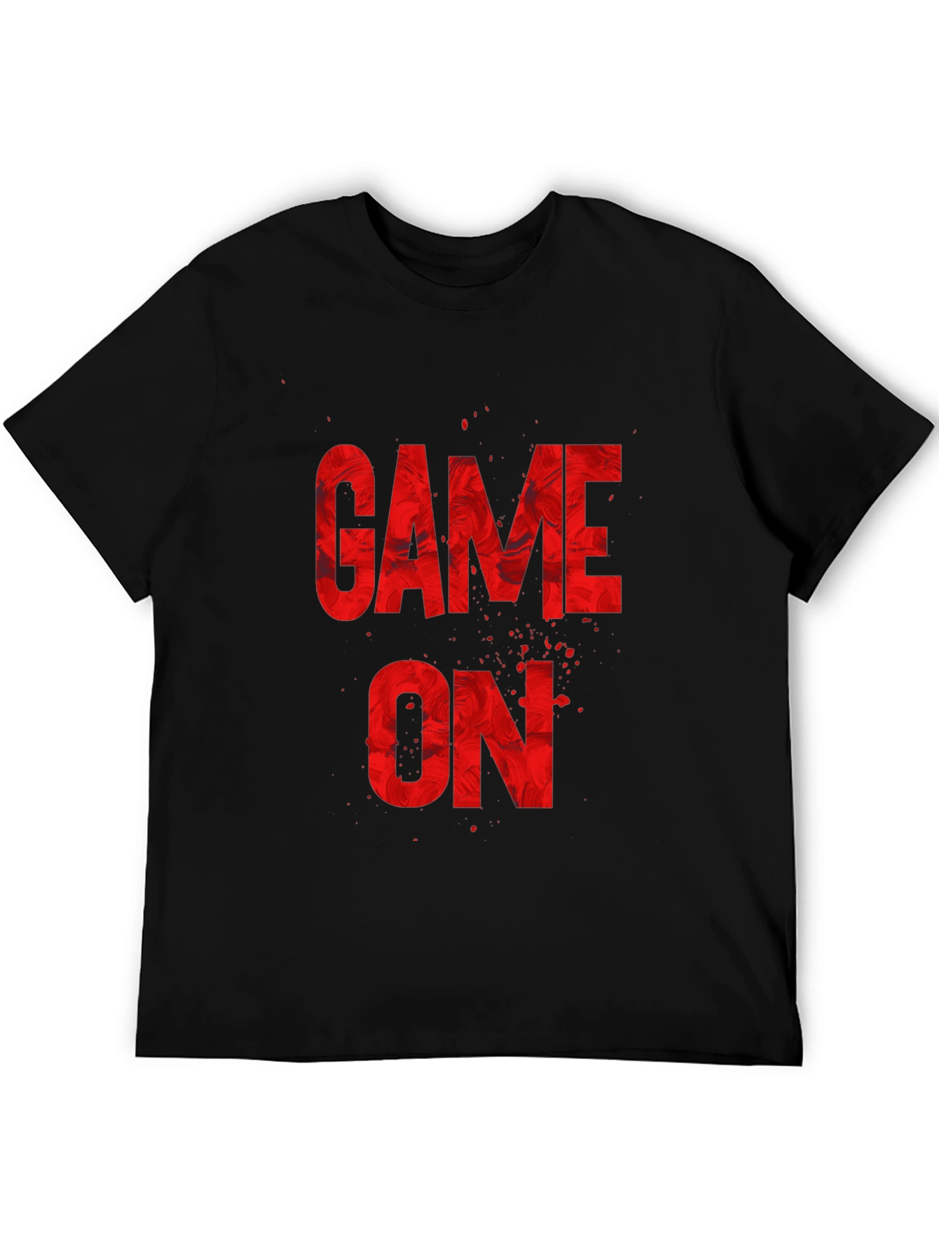Game On Graphic Print T-Shirt - Black