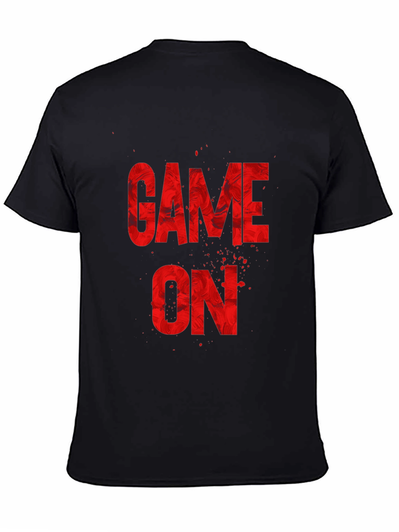 Game On Graphic Print T-Shirt - Black