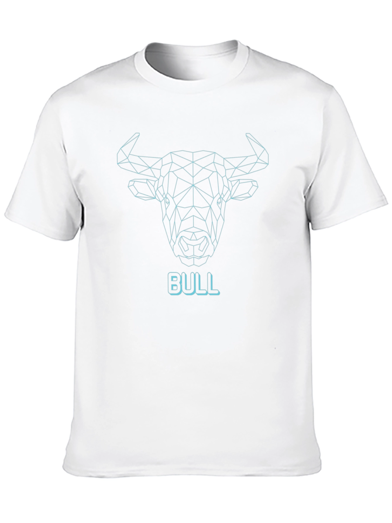 Geometric Bull Graphic T-Shirt - Black