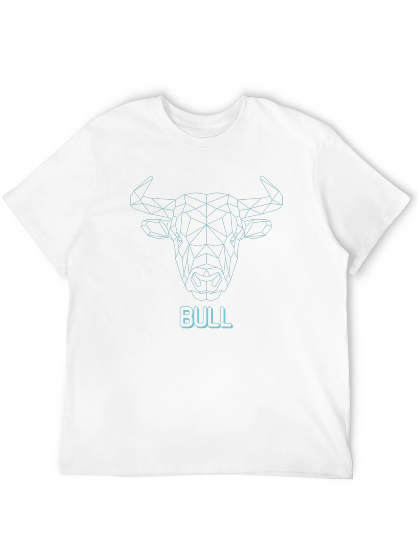 Geometric Bull Graphic T-Shirt - Black