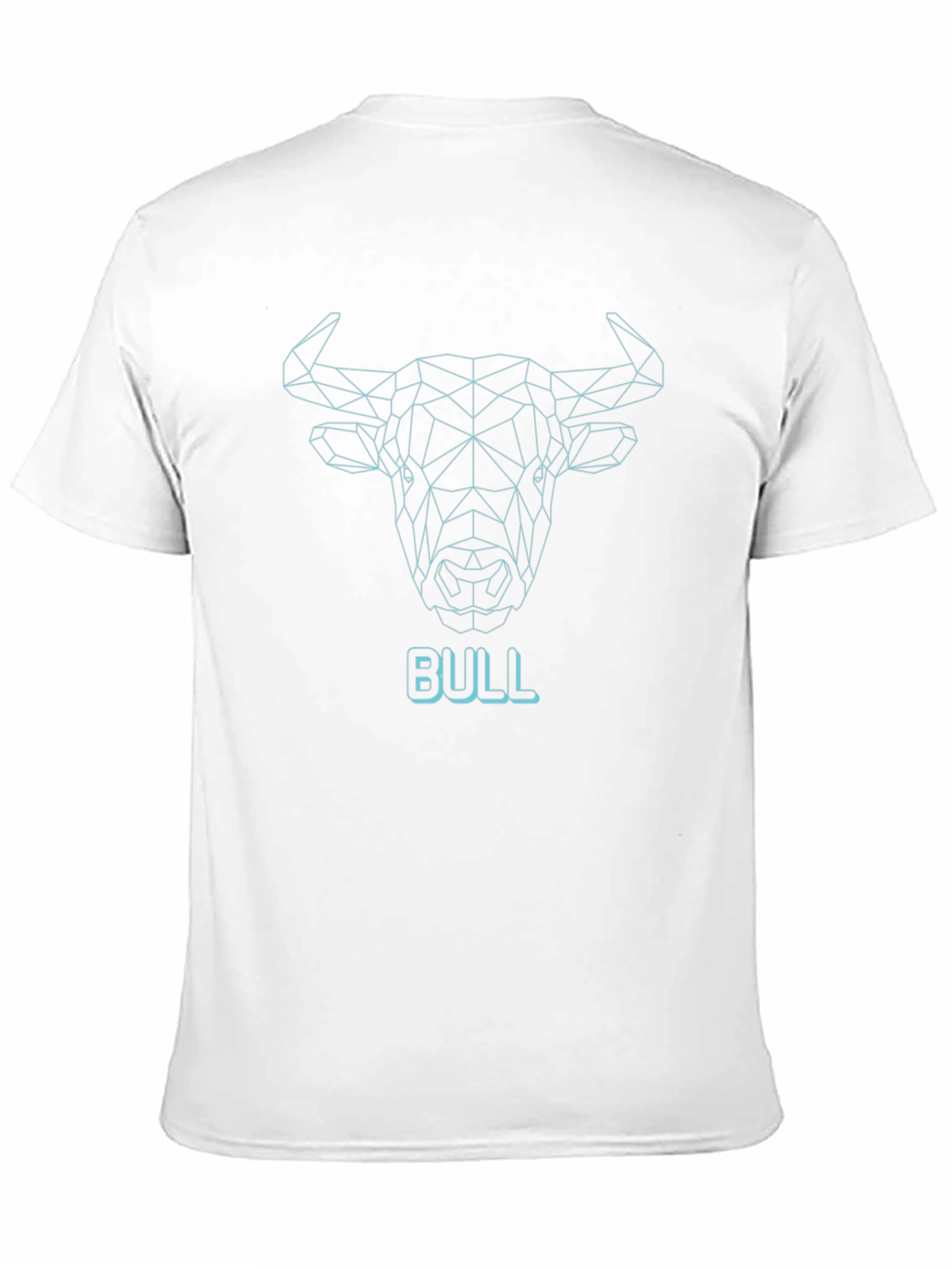 Geometric Bull Graphic T-Shirt - Black