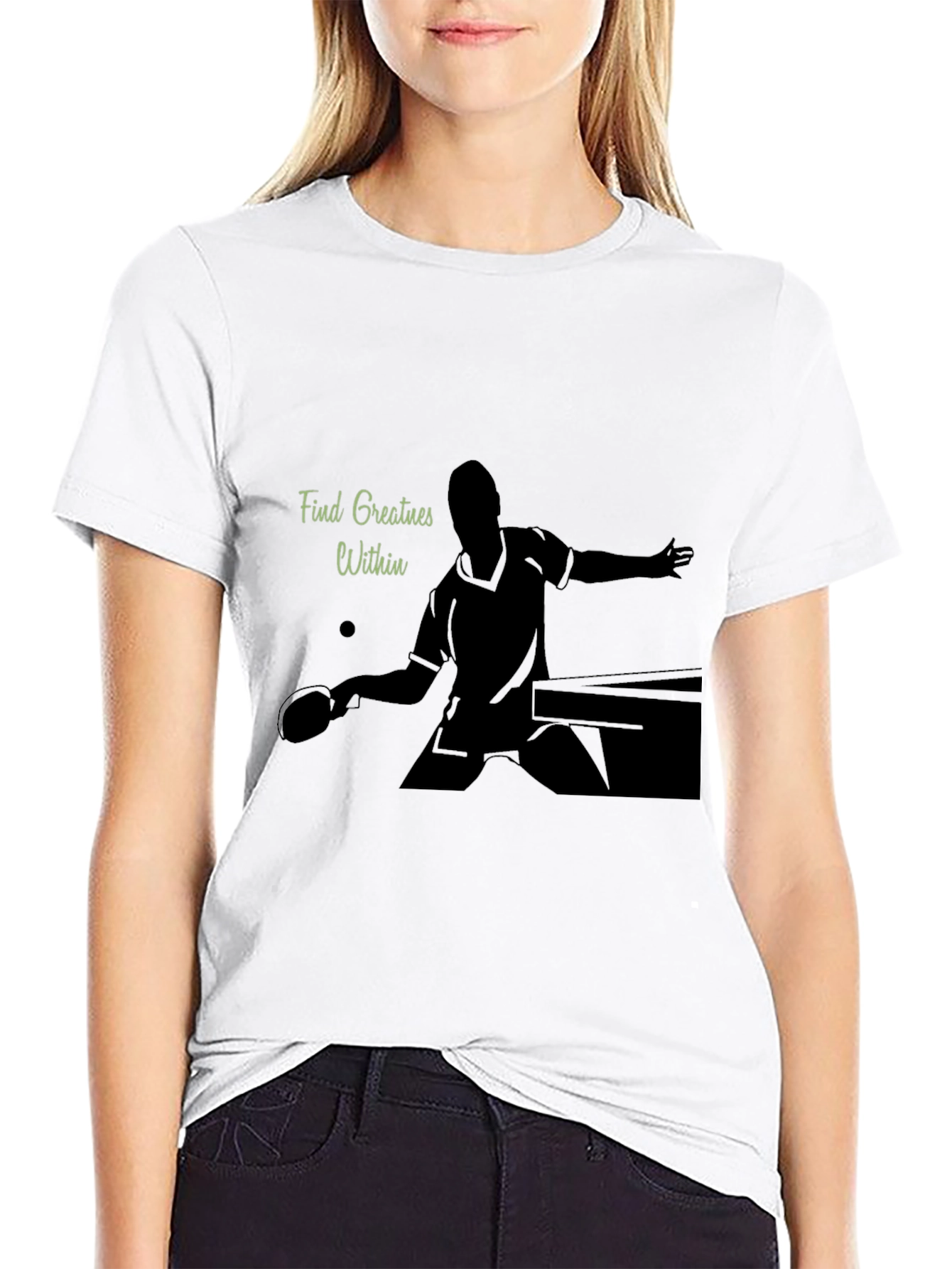 Ping Pong Player Graphic Tee - Find Greatness Within