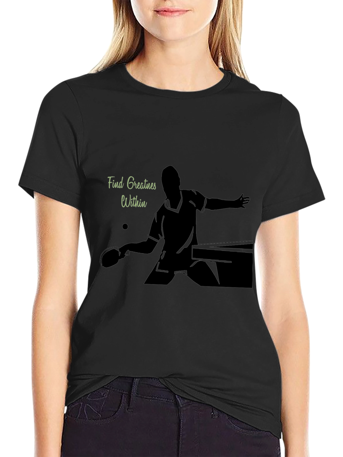 Ping Pong Player Graphic Tee - Find Greatness Within