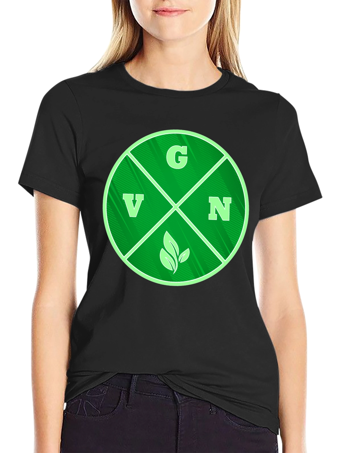 Vegan T-Shirt - Green Circle Graphic Tee