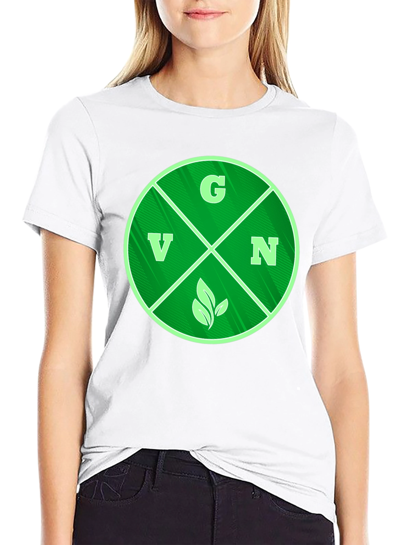 Vegan T-Shirt - Green Circle Graphic Tee