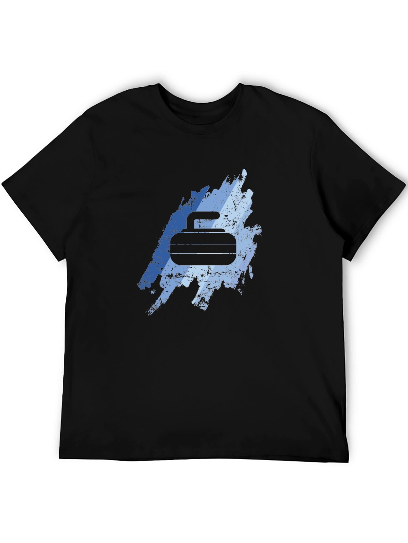 Curling Rock Graphic T-Shirt - Unique Design Tee